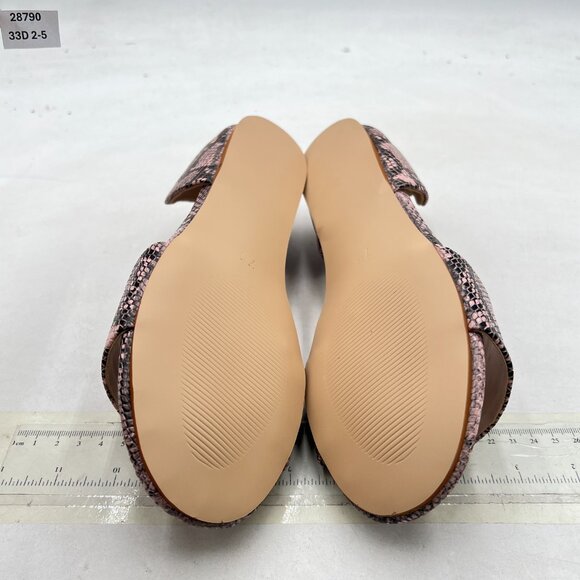 YDN Brown Sepentine Open Toe D'Orsay Casual Flats Sandals Slip on Comfy Shoes - Picture 7 of 8